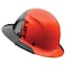 Dax Hard Hats Hard Hat Carbon Fiber Full Brim 50-50 (Orange/Black) HDF50C-19OC - alternate 1
